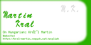 martin kral business card
